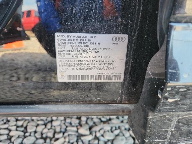 WA1BFCFS2GR004648 - 2016 AUDI Q3 PREMIUM PLUS BLACK photo 13