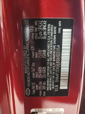 5NMP2DGL8SH123354 - 2025 HYUNDAI SANTA FE SEL Czerwony zdjęcie 13