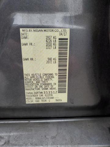 1N4AL3AP7HN353512 - 2017 NISSAN ALTIMA 2.5 Gris foto 12