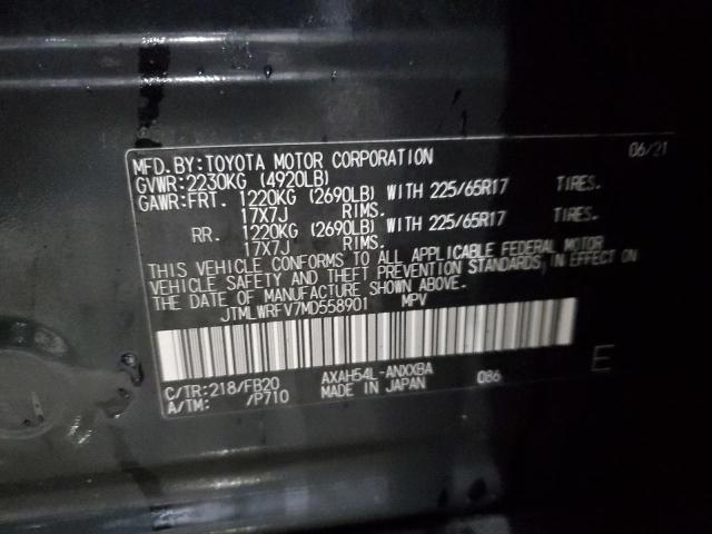 JTMLWRFV7MD558901 - 2021 TOYOTA RAV4 LE 黑色 照片 14