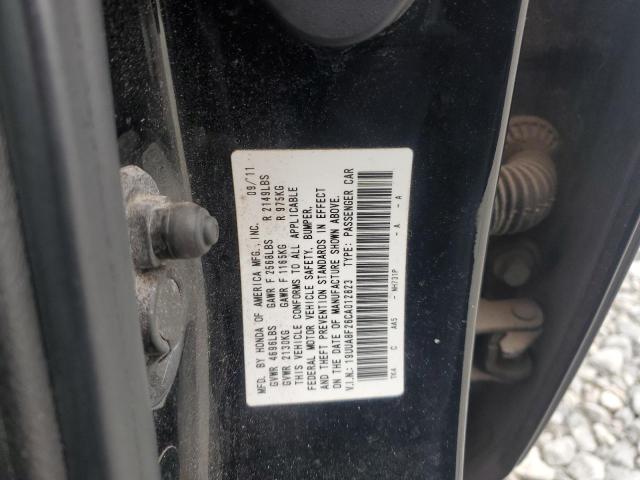 19UUA8F26CA012823 - 2012 ACURA TL 黑色 照片 12
