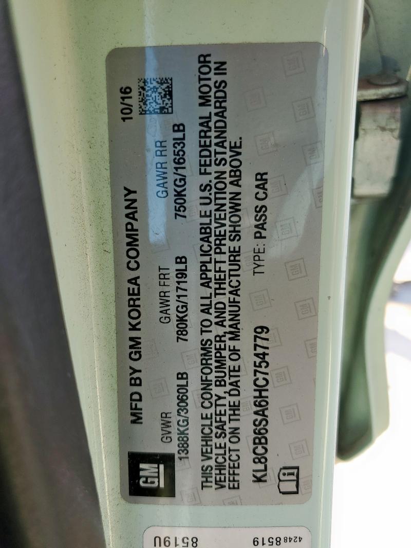KL8CB6SA6HC754779 - 2017 CHEVROLET SPARK LS GREEN photo 12