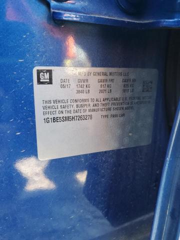 1G1BE5SM5H7263278 - 2017 CHEVROLET CRUZE LT ლურჯი ფოტო 13
