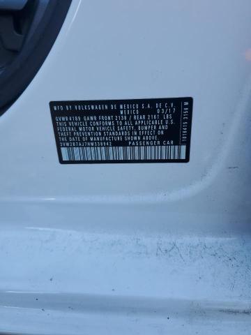 3VW2B7AJ7HM338942 - 2017 VOLKSWAGEN JETTA S WHITE photo 13