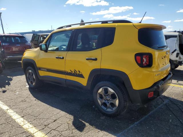 ZACCJBAB5HPE69919 - 2017 JEEP RENEGADE SPORT YELLOW photo 2
