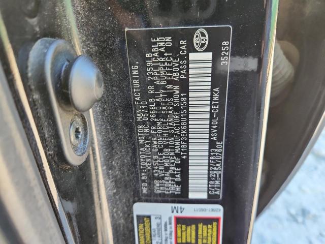 4T1BF3EK6BU151581 - 2011 TOYT CAMRY BASE Սև լուսանկար 12