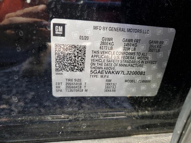 5GAEVAKW7LJ200081 - 2020 BUICK ENCLAVE ESSENCE Qara foto 13