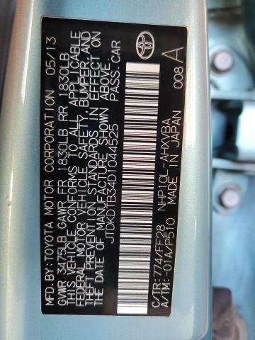 JTDKDTB34D1044525 - 2013 TOYOTA PRIUS C 青绿色 照片 13