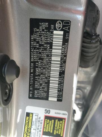 2T1BURHE6FC457024 - 2015 TOYOTA COROLLA L SILVER photo 12