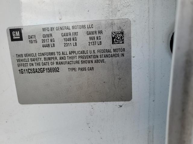 1G11C5SA2GF156992 - 2016 CHEVROLET MALIBU LIM LT 白色 照片 13