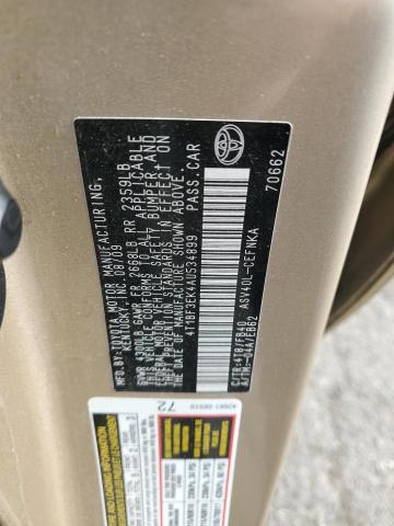 4T1BF3EK4AU534899 - 2010 TOYOTA CAMRY BASE Braun Foto 12