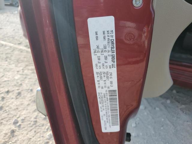 2C4RC1BG7CR411940 - 2012 CHRYSLER TOWN & COU TOURING RED photo 12