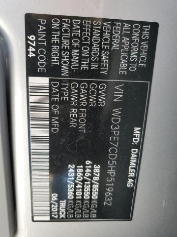 WD3PE7CD5HP519632 - 2017 MERCEDES-BENZ SPRINTER 2500 Gümüş foto 13