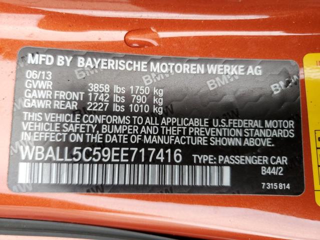WBALL5C59EE717416 - 2014 BMW Z4 SDRIVE28I ORANGE photo 12