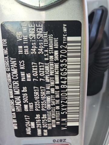 5XYZUDLB4JG535702 - 2018 HYUNDAI SANTA FE S SILVER photo 14