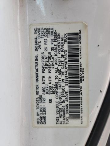 5TBBT441XYS076370 - 2000 TOYOTA TUNDRA ACCESS CAB 白色 照片 12