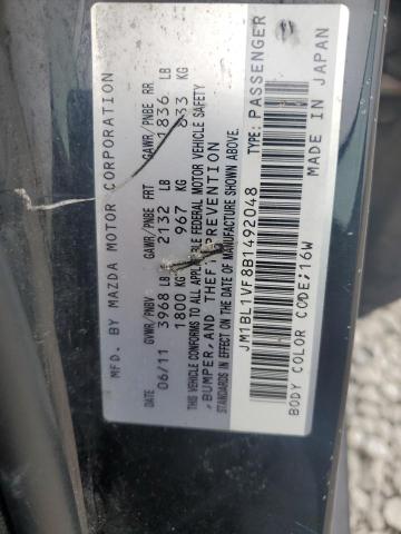 JM1BL1VF8B1492048 - 2011 MAZDA 3 I BLACK photo 12