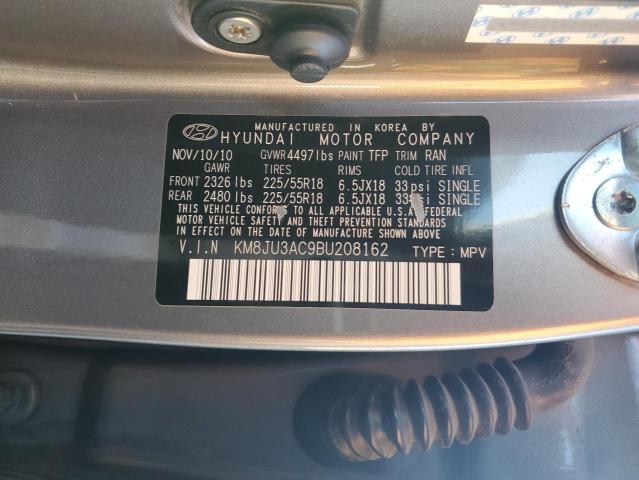 KM8JU3AC9BU208162 - 2011 HYUNDAI TUCSON GLS Մոխրագույն լուսանկար 14