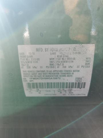 1FMSK7DH9NGA10872 - 2022 FORD EXPLORER XLT 黑色 照片 14