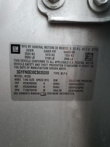 3GYFNEE38CS635339 - 2012 CADILLAC SRX PERFORMANCE COLLECTION SILVER photo 13