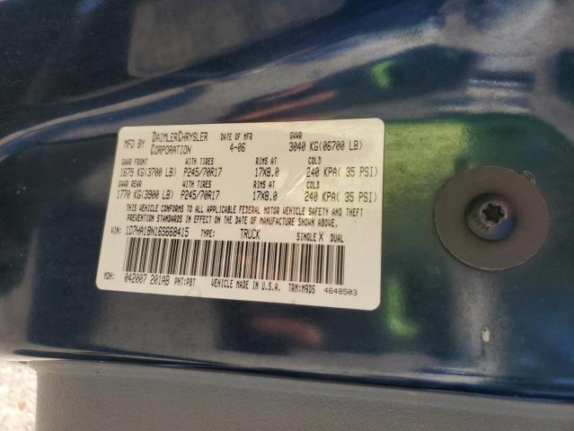1D7HA18N16S668415 - 2006 DODGE RAM 1500 ST BLUE photo 12