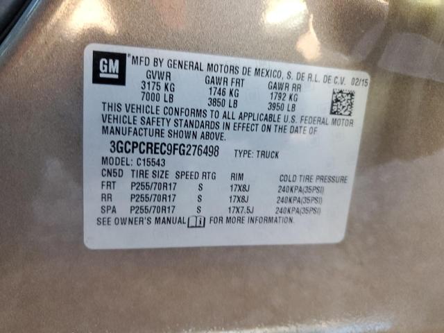 3GCPCREC9FG276498 - 2015 CHEVROLET SILVERADO C1500 LT Beige foto 12