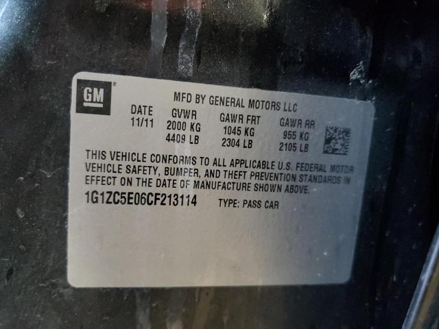 1G1ZC5E06CF213114 - 2012 CHEVROLET MALIBU 1LT 黑色 照片 12