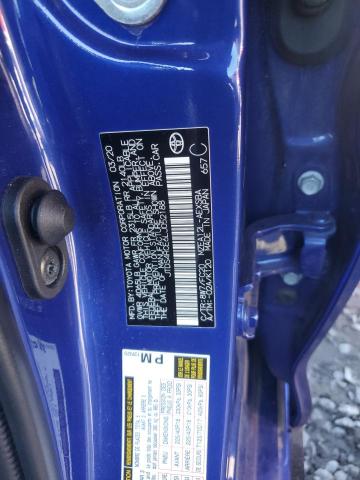 JTDS4RCE6LJ052188 - 2020 TOYOTA COROLLA SE BLUE photo 12