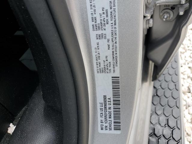 1C6RREFG5MN690908 - 2021 RAM 1500 BIG HORN/LONE STAR SILVER photo 12