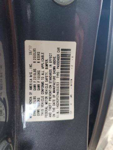 1HGCR2F57HA255253 - 2017 HONDA ACCORD SPORT ნაცრისფერი ფოტო 12