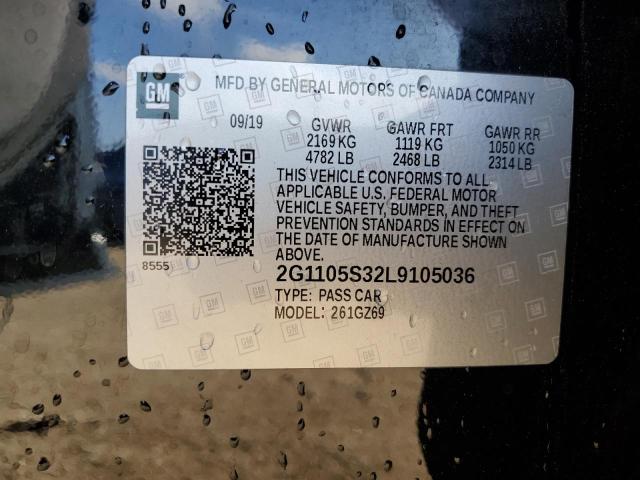 2G1105S32L9105036 - 2020 CHEVROLET IMPALA PREMIER BLACK photo 13