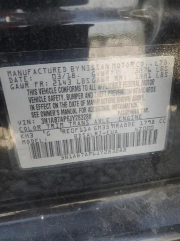 3N1AB7AP6JY283288 - 2018 NISSAN SENTRA S BLACK photo 13