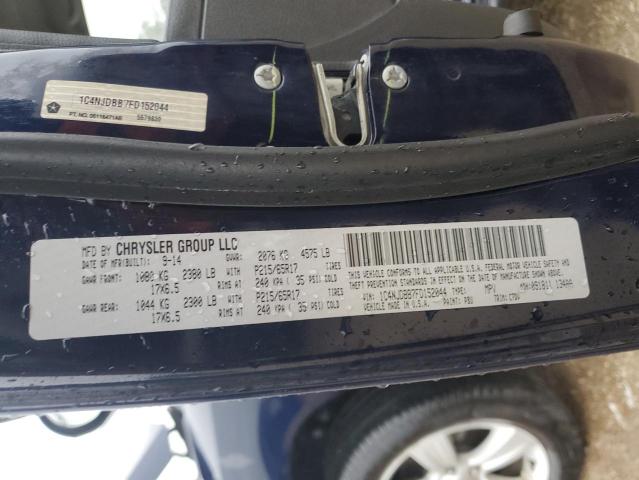 1C4NJDBB7FD152044 - 2015 JEEP COMPASS SPORT Niebieski zdjęcie 12