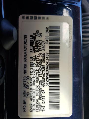 5Y2SP6E09AZ411457 - 2010 PONTIAC VIBE BLUE photo 13