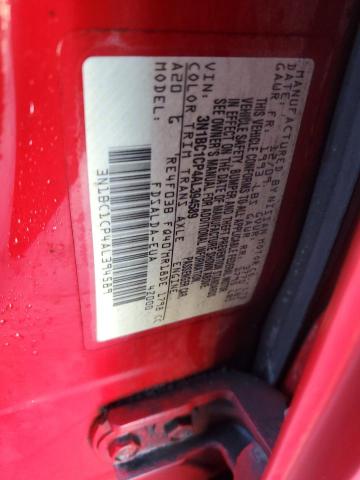 3N1BC1CP4AL394589 - 2010 NISSAN VERSA S RED photo 13