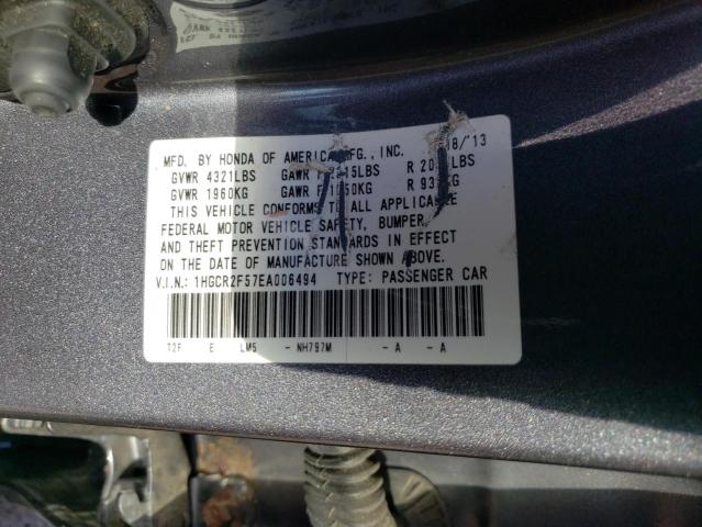 1HGCR2F57EA006494 - 2014 HONDA ACCORD SPORT 灰色 照片 12