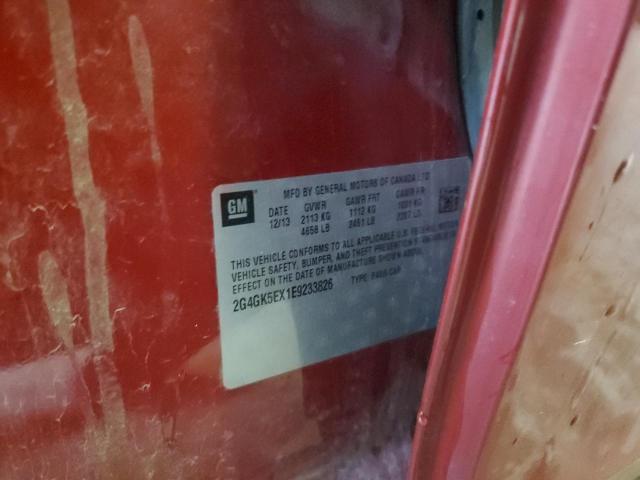 2G4GK5EX1E9233826 - 2014 BUICK REGAL 勃艮第红 照片 12