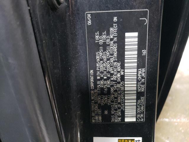 JTLKT324950188725 - 2005 TOYOTA SCION XB Schwarz Foto 13