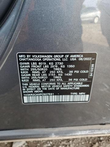 1V2KR2CAXPC507591 - 2023 VOLKSWAGEN ATLAS SE Сұр фото 13