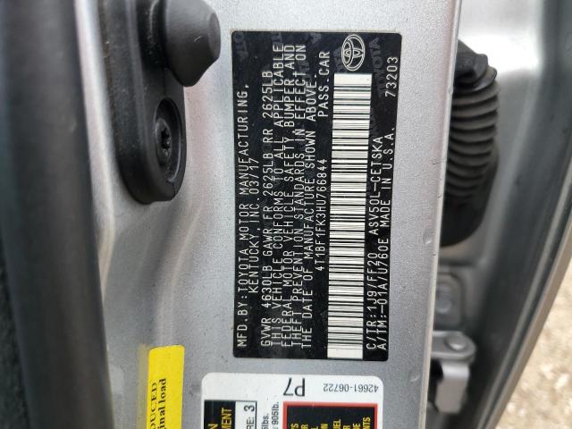 4T1BF1FK3HU766844 - 2017 TOYOTA CAMRY LE SILVER photo 13