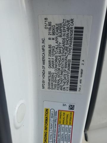1HGCV1F37JA096020 - 2018 HONDA ACCORD SPORT 白色 照片 13