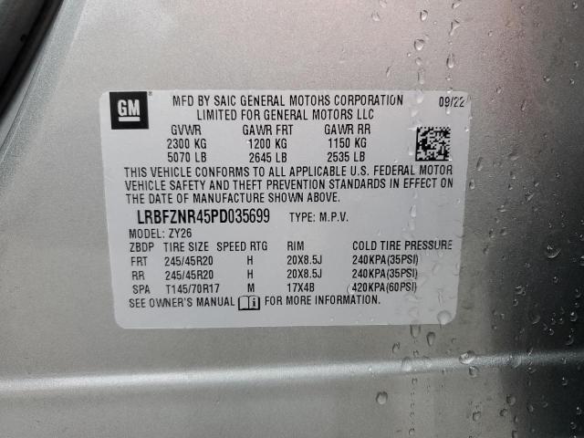 LRBFZNR45PD035699 - 2023 BUICK ENVISION ESSENCE ვერცხლისფერი ფოტო 13