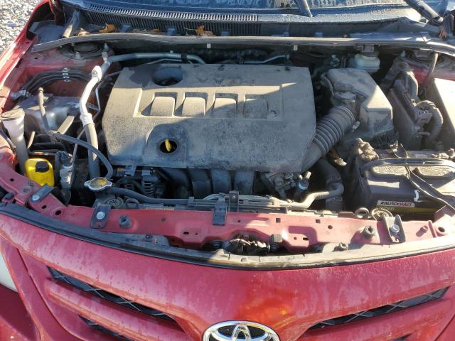 JTDBU4EE3B9127865 - 2011 TOYOTA COROLLA BASE Rojo foto 11