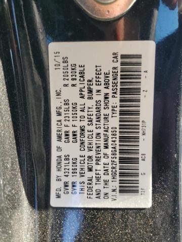 1HGCR2F58GA043850 - 2016 HONDA ACCORD SPORT BLACK photo 13