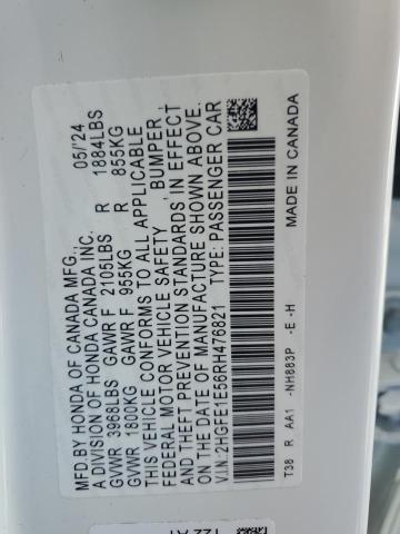 2HGFE1E56RH476821 - 2024 HONDA CIVIC SI 白色 照片 12