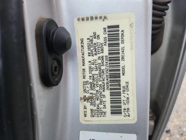 1NXBU40E39Z154168 - 2009 TOYOTA COROLLA BASE 银色 照片 12