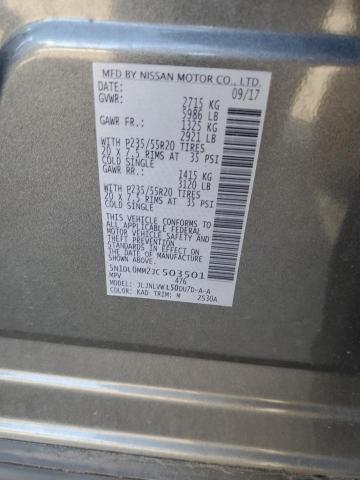 5N1DL0MM2JC503501 - 2018 INFINITI QX60 GRAY photo 13