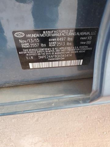 5NPE24AF8GH345414 - 2016 HYUNDAI SONATA SE BLUE photo 13