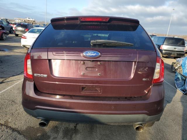 2FMDK3JC7BBB26942 - 2011 FORD EDGE SEL MAROON photo 6