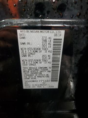 5N1AR2MM4EC721507 - 2014 NISSAN PATHFINDER S Чорний фото 13